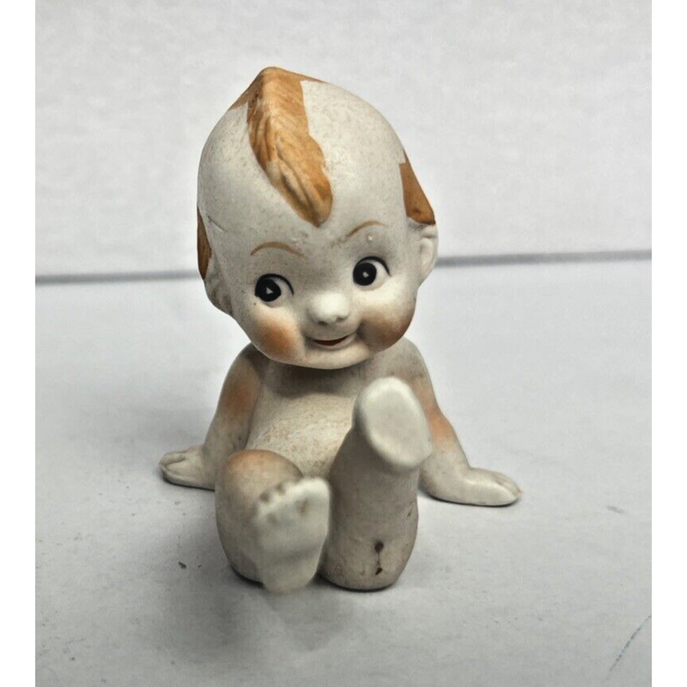 Vintage kewpie doll‎ bisque porcelain Kicking Baby aa importing